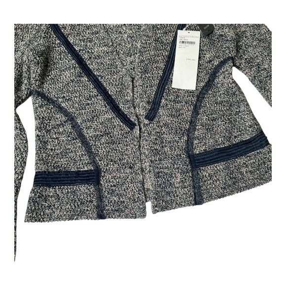 Nic + Zoe My Darling Marled V-Neck Dark Indigo Jacket PP (X-Small) - Picture 5 of 15